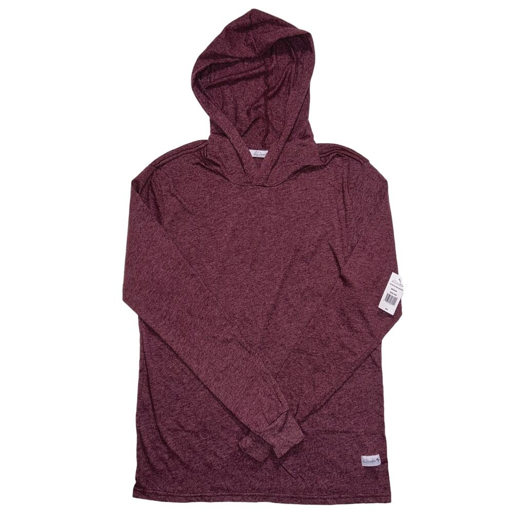 NWT Kinetix Long Sleeve Tee Hoodie Wine Red Medium MSRP $85